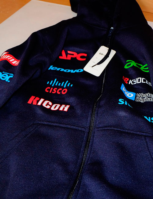 толстовка с шелкотрансфером