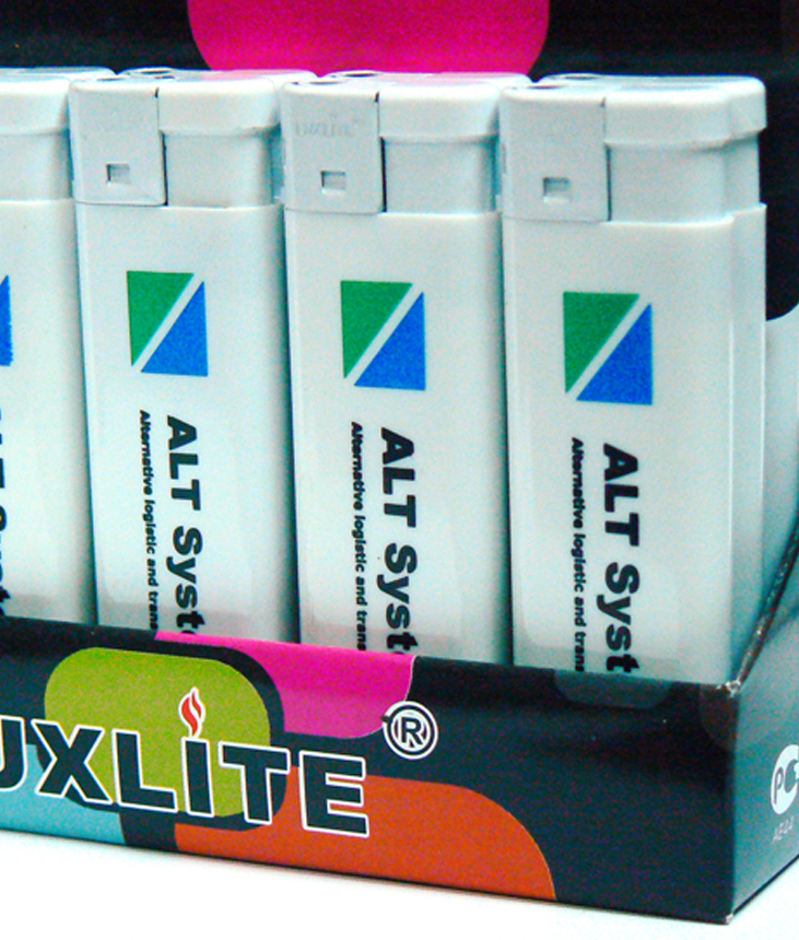 печать логотипа на зажигалке