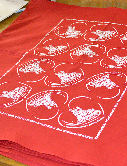 Бандана с шелкографией для роллер-пробега